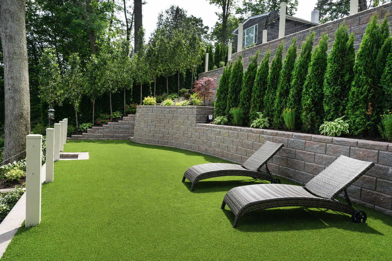Residential turf installation